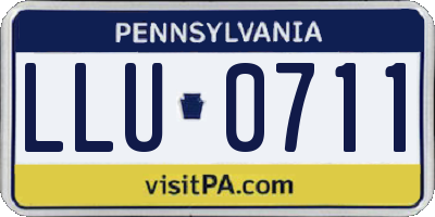 PA license plate LLU0711