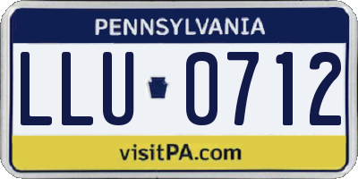 PA license plate LLU0712
