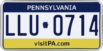 PA license plate LLU0714