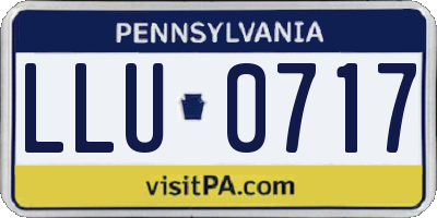 PA license plate LLU0717