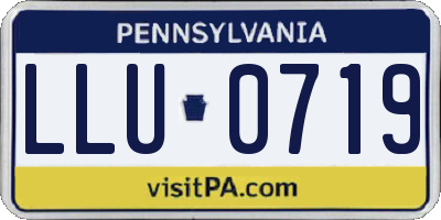 PA license plate LLU0719