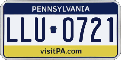 PA license plate LLU0721
