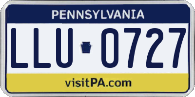 PA license plate LLU0727