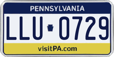 PA license plate LLU0729