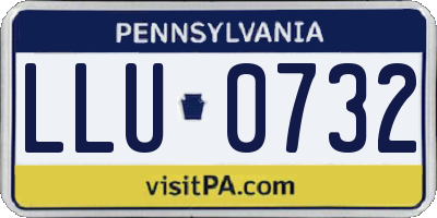 PA license plate LLU0732