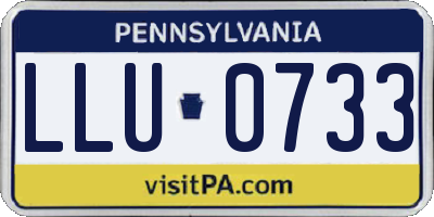 PA license plate LLU0733