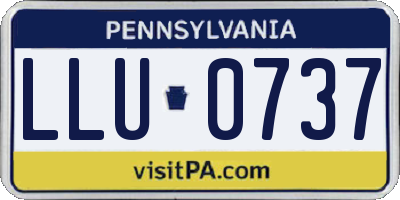 PA license plate LLU0737