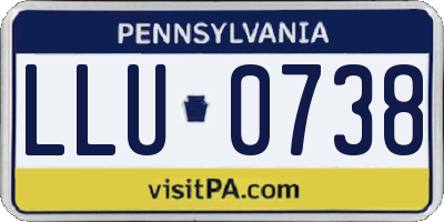 PA license plate LLU0738