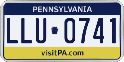 PA license plate LLU0741