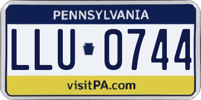 PA license plate LLU0744