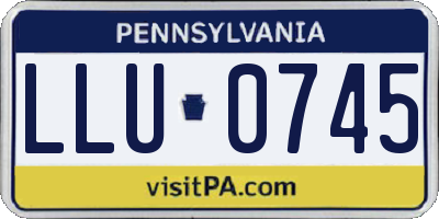 PA license plate LLU0745