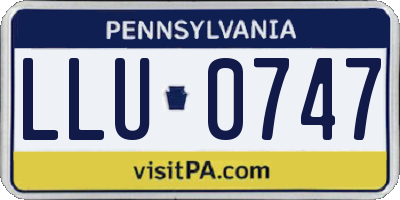 PA license plate LLU0747