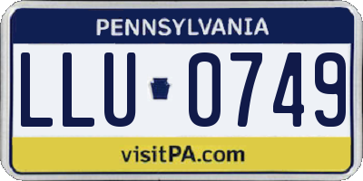 PA license plate LLU0749