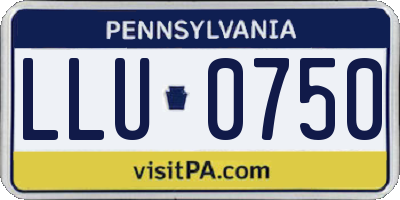 PA license plate LLU0750
