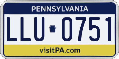 PA license plate LLU0751