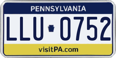 PA license plate LLU0752