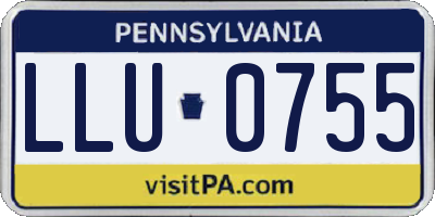 PA license plate LLU0755