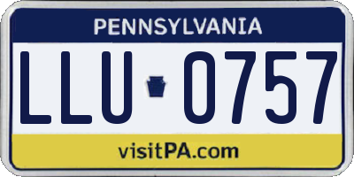 PA license plate LLU0757