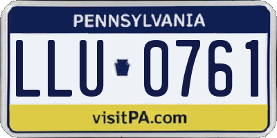 PA license plate LLU0761