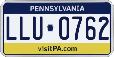 PA license plate LLU0762