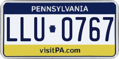 PA license plate LLU0767