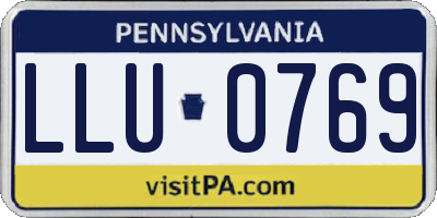 PA license plate LLU0769