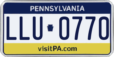 PA license plate LLU0770