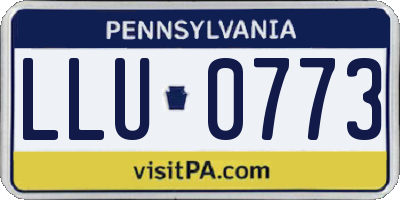 PA license plate LLU0773