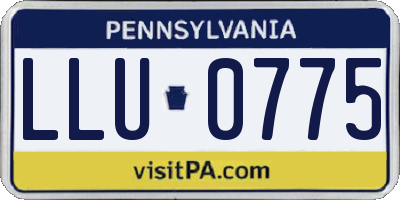 PA license plate LLU0775