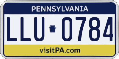 PA license plate LLU0784