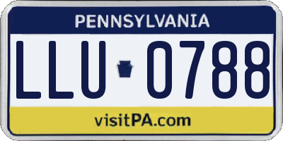 PA license plate LLU0788