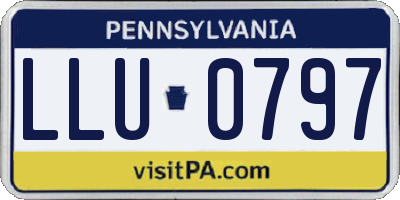 PA license plate LLU0797
