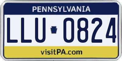 PA license plate LLU0824