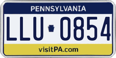 PA license plate LLU0854