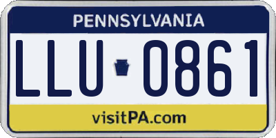 PA license plate LLU0861