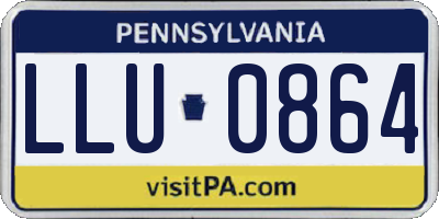 PA license plate LLU0864