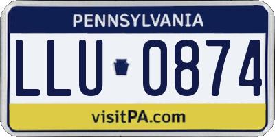 PA license plate LLU0874