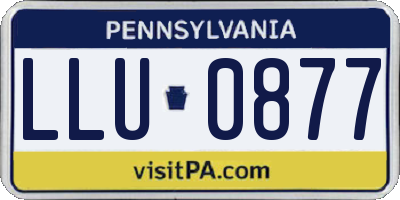 PA license plate LLU0877