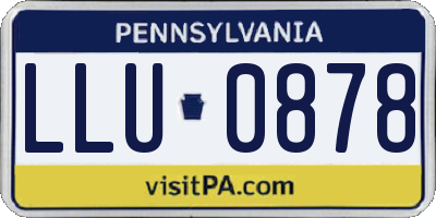 PA license plate LLU0878