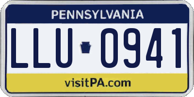 PA license plate LLU0941