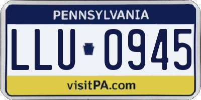 PA license plate LLU0945