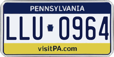 PA license plate LLU0964