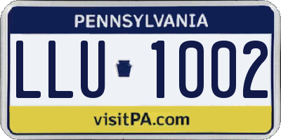 PA license plate LLU1002