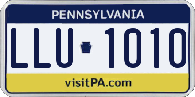 PA license plate LLU1010