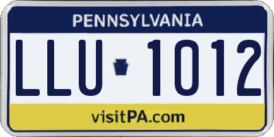 PA license plate LLU1012