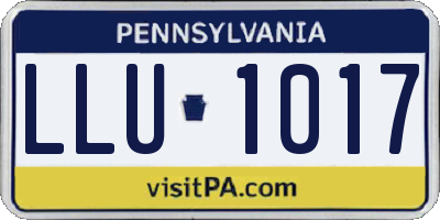 PA license plate LLU1017