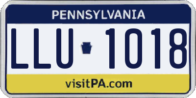 PA license plate LLU1018