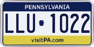 PA license plate LLU1022