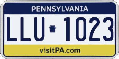 PA license plate LLU1023