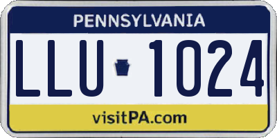 PA license plate LLU1024